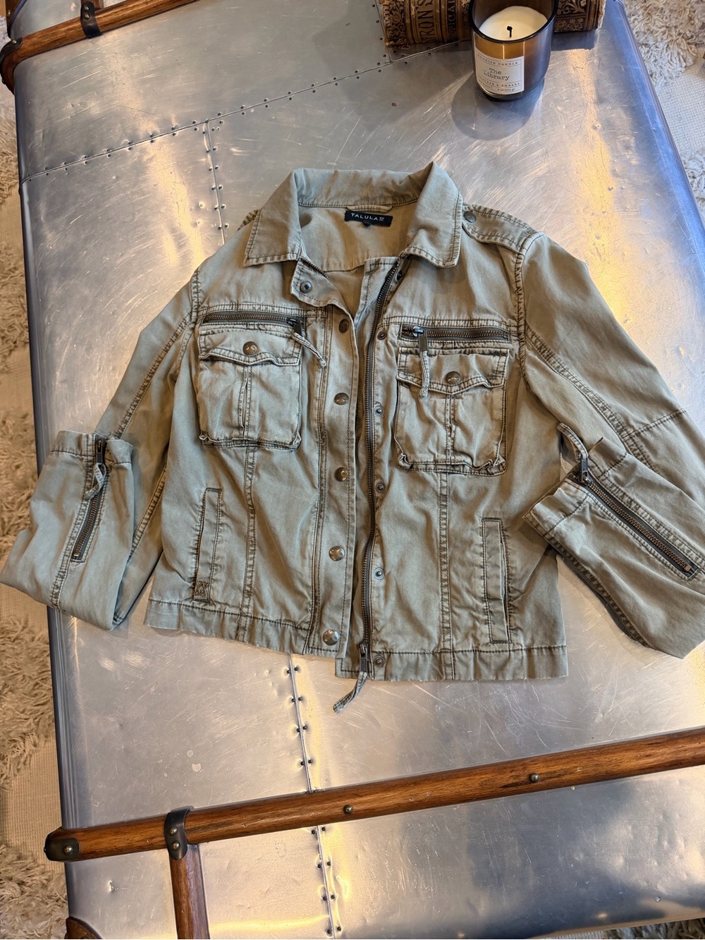 Aritzia/Talula Utility Jacket in Sage Green